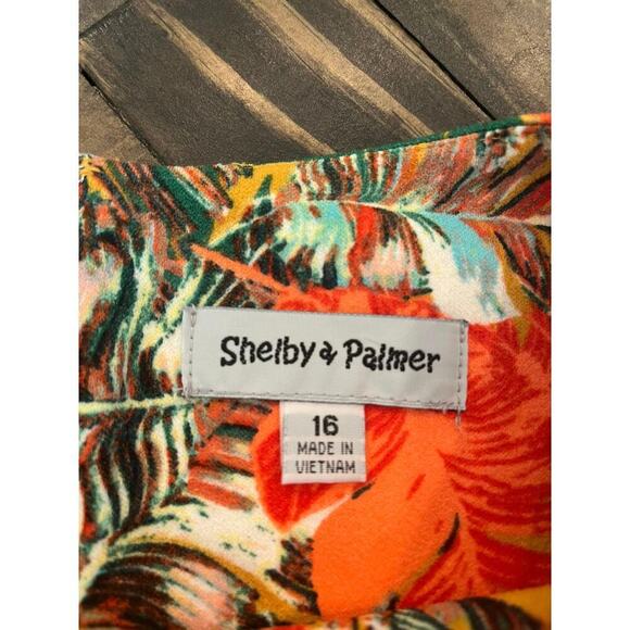 Shelby & Palmer Dress Women 16 Floral Tropical Travel Cruise Dinner Classy Event - Picture 2 of 9